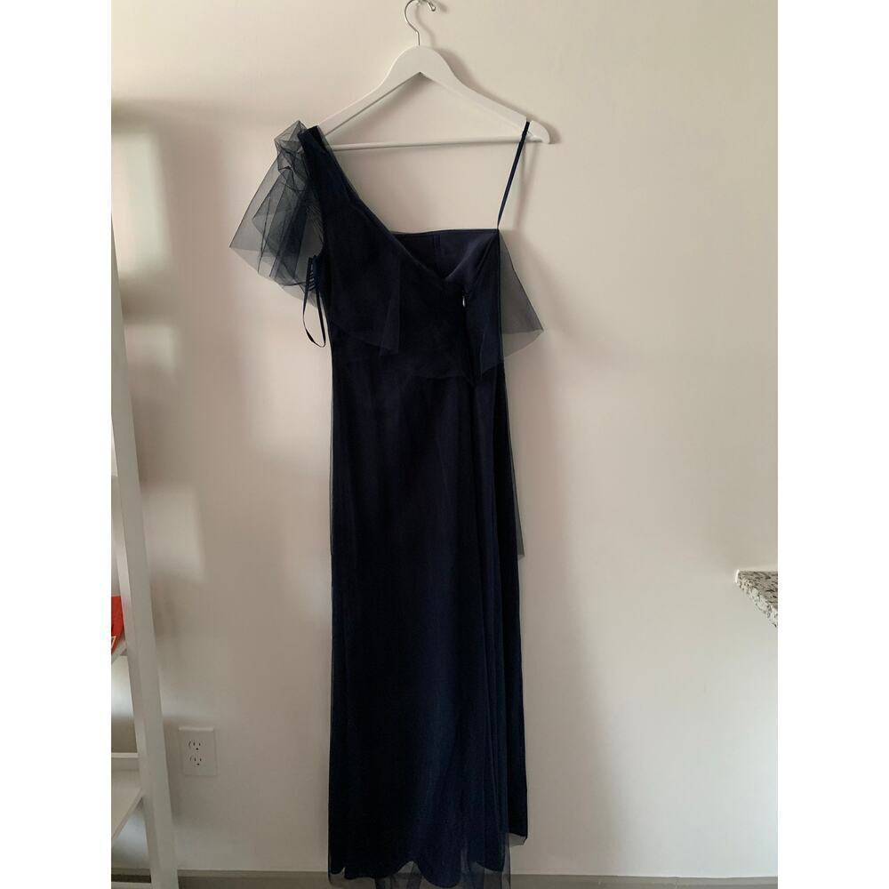 BCBG High Low Maxi Sequin Silk Tulle One Shoulder Dress Size 6 NWT - Picture 3 of 4